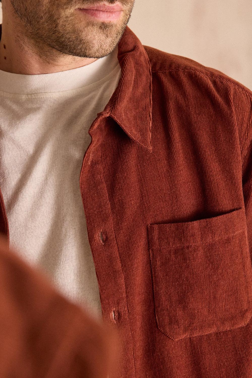 Maison 123 Unisex Corduroy Shirt In 100% Cotton INTREPIDE