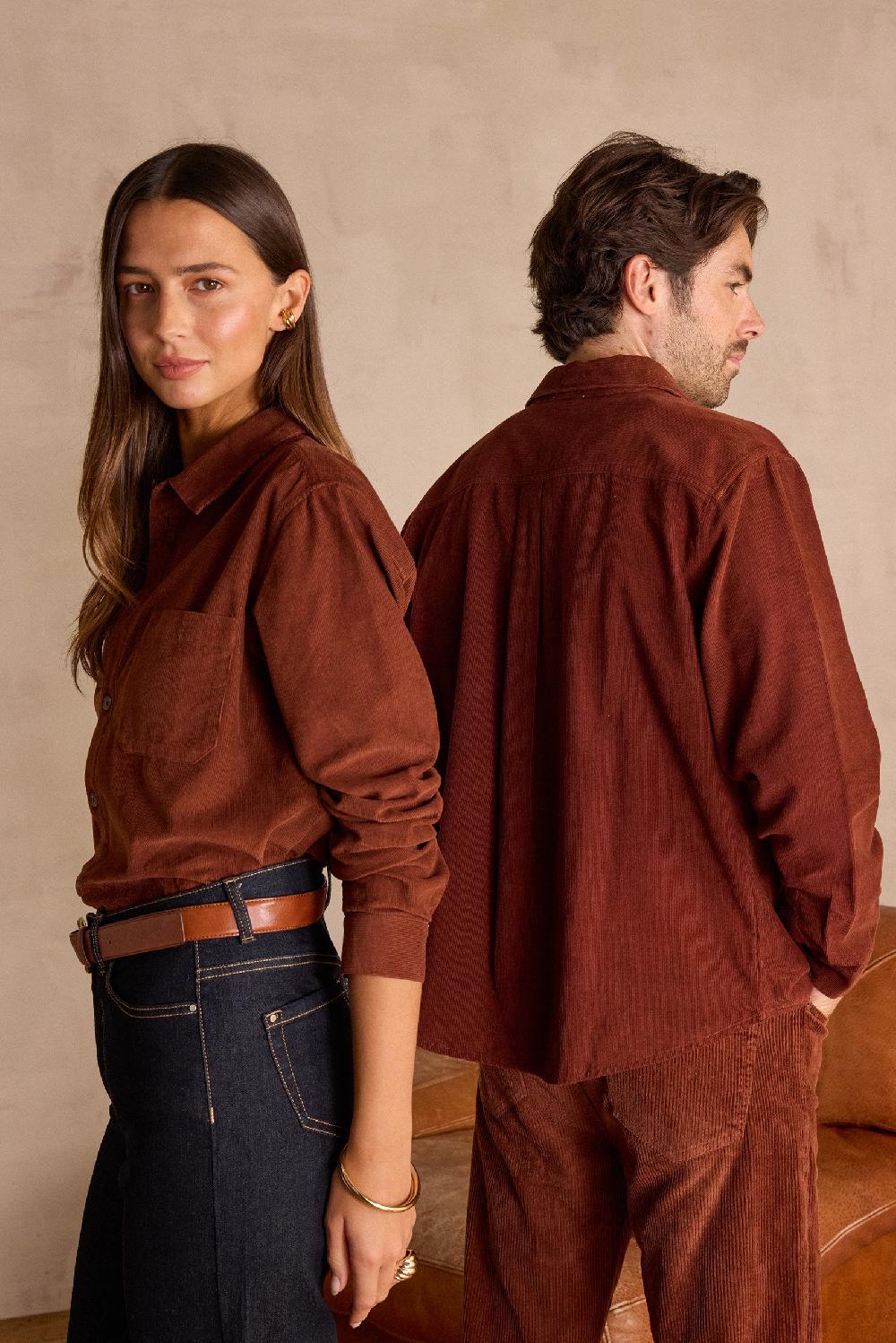 maison 123 Unisex corduroy shirt in 100% cotton INTREPIDE