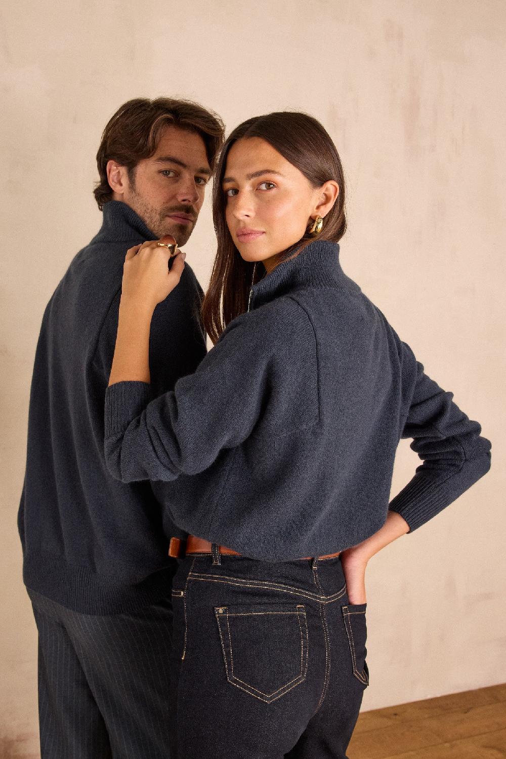 Maison 123 Unisex Turtleneck Jumper In 100% Wool REVEUR