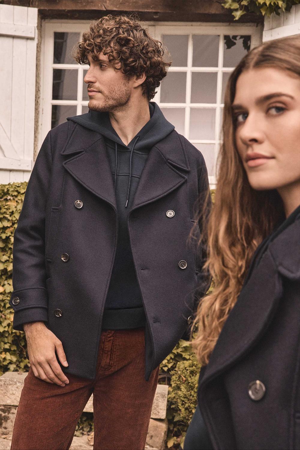 maison 123 Unisex wool and cashmere pea coat ENCHANTEUR