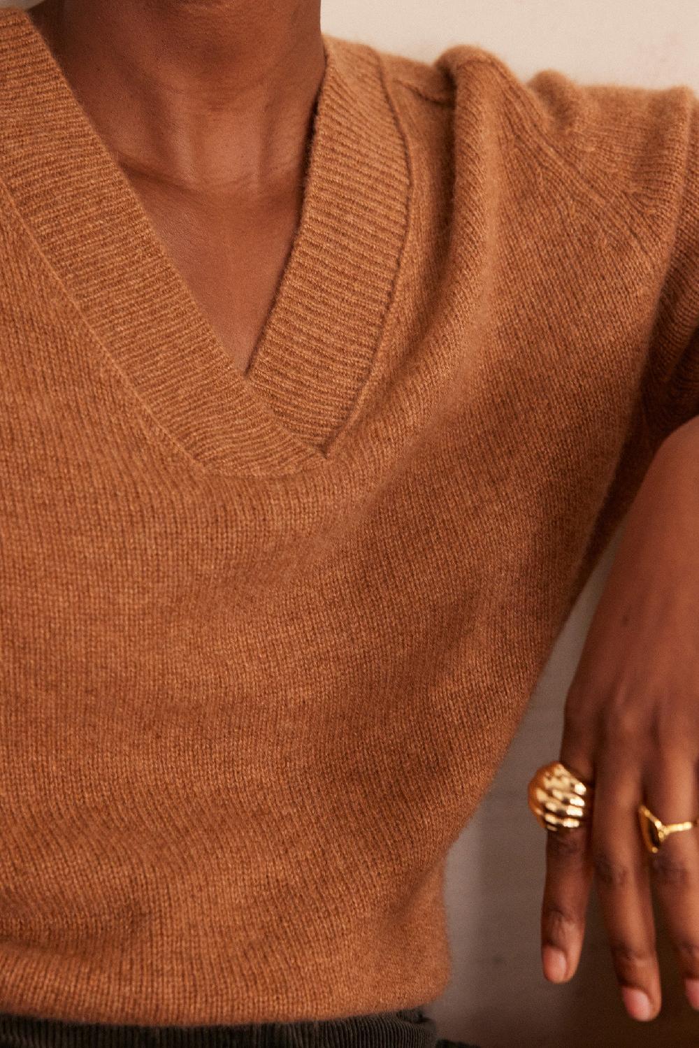 Maison 123 V-neck Jumper In 100% 4-ply Cashmere BRYTON