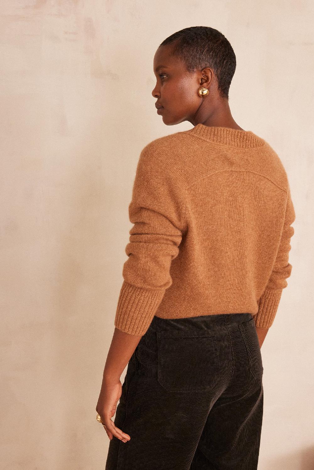 Maison 123 V-neck Jumper In 100% 4-ply Cashmere BRYTON