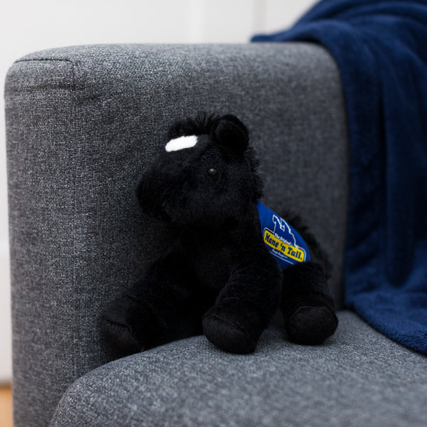 Mane 'n Tail Black Horse With Mane 'n Tail Blue Saddle