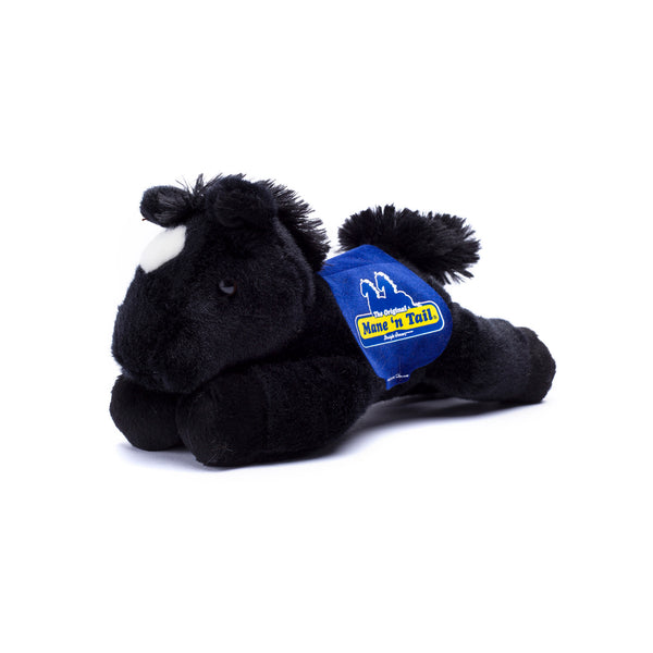 mane 'n tail Black Horse with Mane 'n Tail Blue Saddle