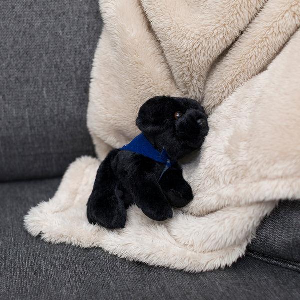 Mane 'n Tail Black Lab With Mane 'n Tail Blue Bandana