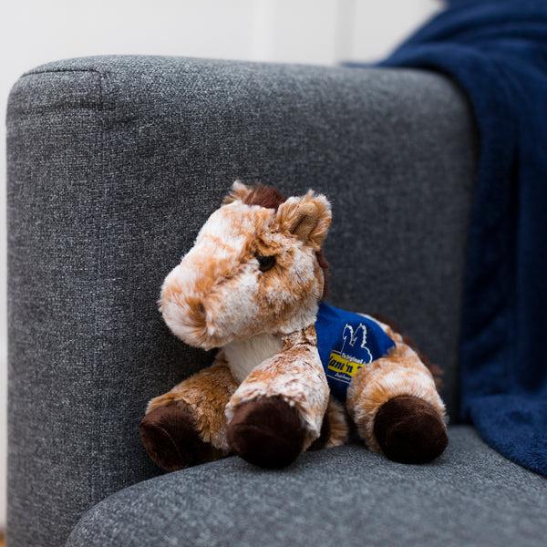 Mane 'n Tail Buckskin Horse With Blue Mane 'n Tail Saddle