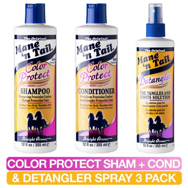 Mane 'n Tail Color Protect Shampoo & Conditioner Plus Detangler Set