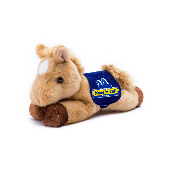 mane 'n tail Cremello Horse with Mane 'n Tail Blue Bandana