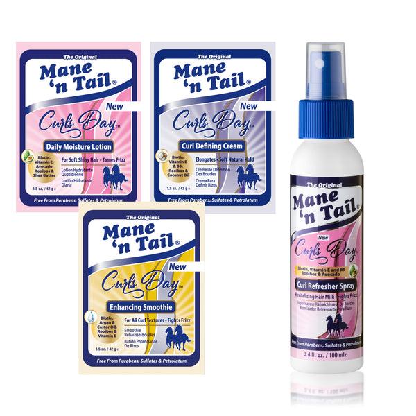 mane 'n tail Curls Day 3 Packettes & Curl Refresher Spray