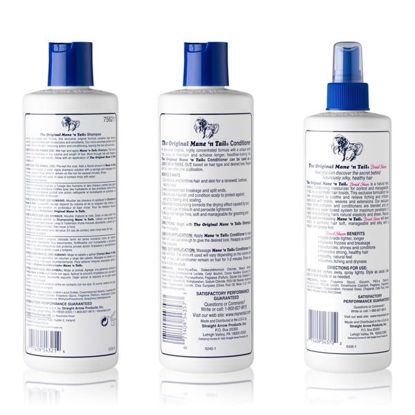 Mane 'n Tail Mane 'n Tail Original Formula Shampoo & Conditioner 12oz With Braid Sheen 12oz