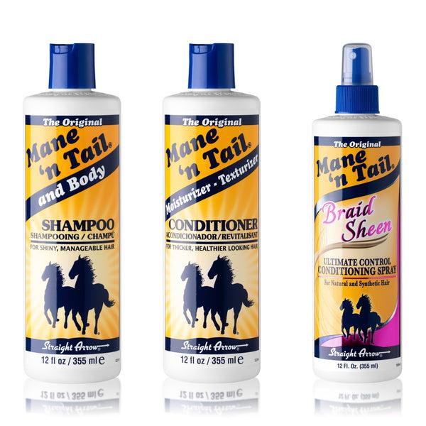 mane 'n tail Mane 'n Tail Original Formula Shampoo & Conditioner 12oz with Braid Sheen 12oz