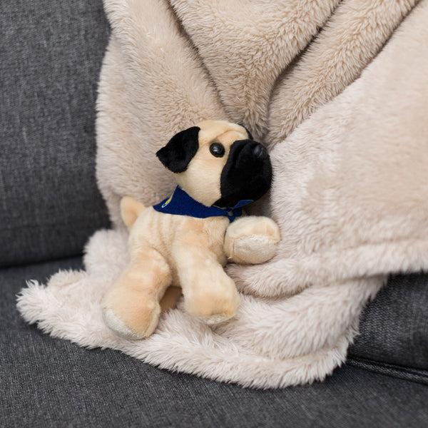 Mane 'n Tail Pug With Mane 'n Tail Blue Bandana