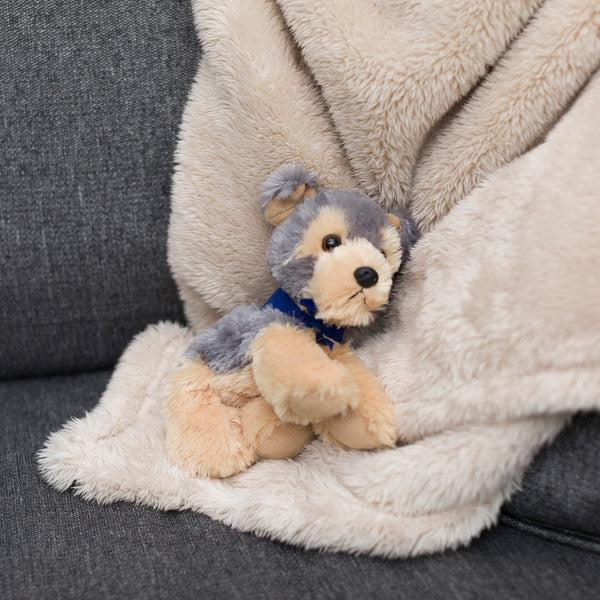 Mane 'n Tail Yorkie With Mane 'n Tail Blue Bandana