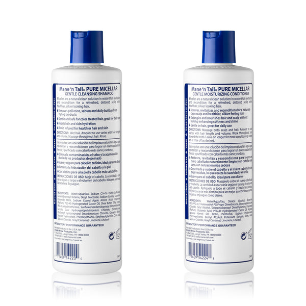 Mane 'n Tail Micellar Shampoo And Conditioner 11.2 Oz Dual Set