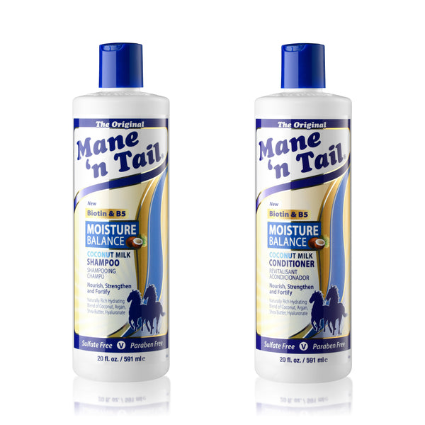 mane 'n tail Moisture Balance Shampoo & Conditioner 20oz each Coconut Milk & Biotin