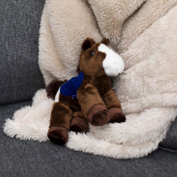 Mane 'n Tail Paint Horse With Mane 'n Tail Blue Saddle