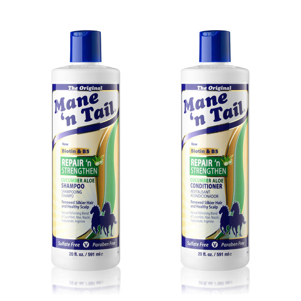 mane 'n tail Repair 'n Strengthen Shampoo & Conditioner 20oz each Cucumber & Aloe