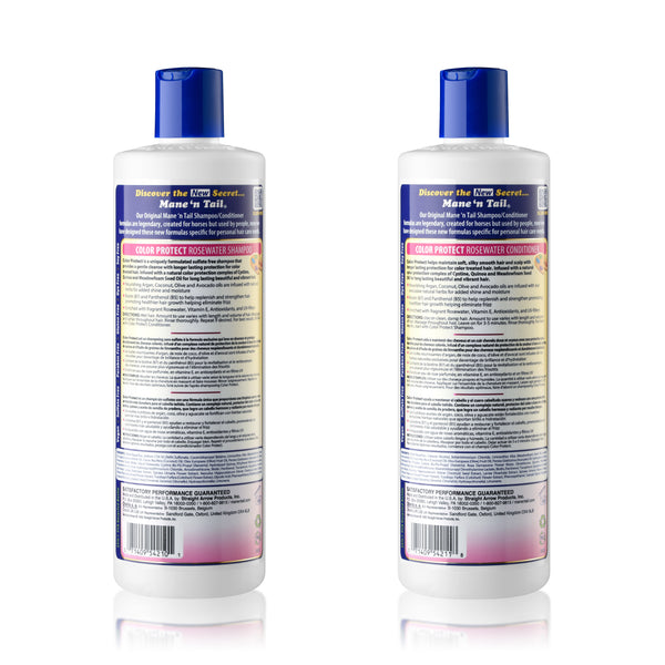 Mane 'n Tail Rosewater Color Protect Shampoo & Conditioner 20oz Each Sulfate & Paraben Free