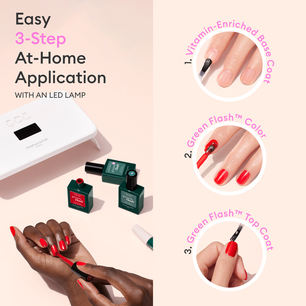 Manucurist Green Flash™ Led Gel Polish Green Flash™ Base Top Remover Trio