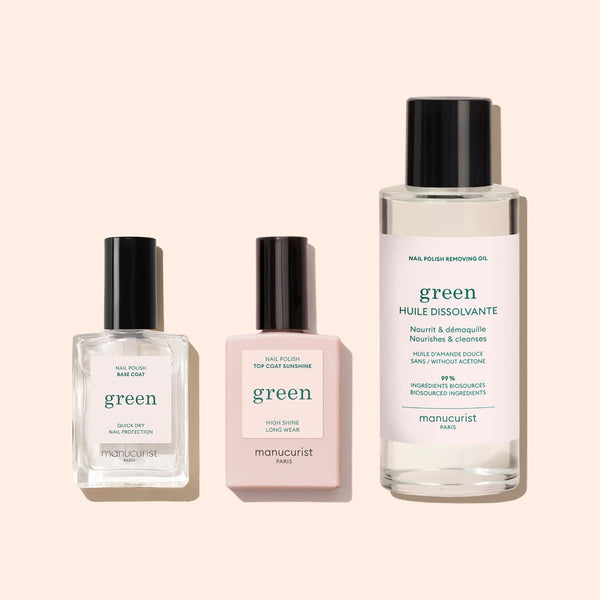 Manucurist Green™ Natural Nail Polish Green™ Base Top Remover Trio