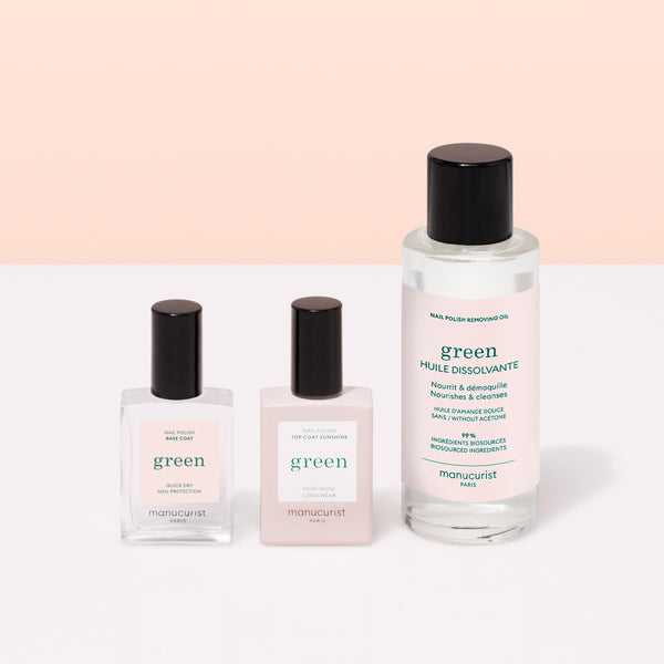manucurist Green™ Natural Nail polish Green™ Base Top Remover Trio