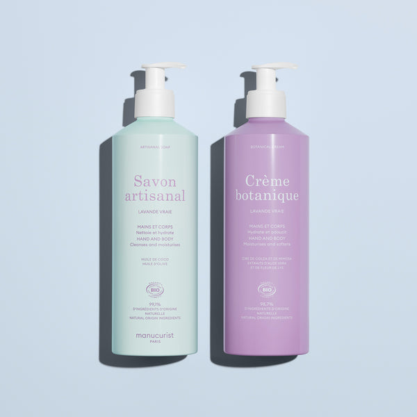 manucurist Hand Care Cosmos Organic Lavender Botanical Cream & Artisan Soap Duo