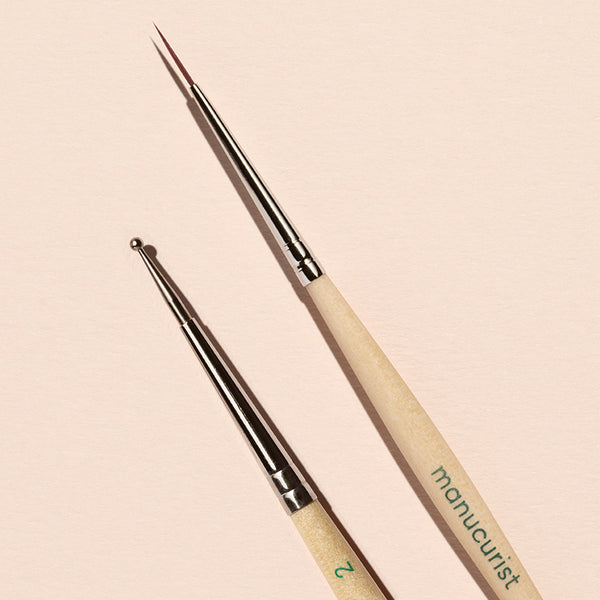 manucurist Nail Art Dotting Tool & Nail Art Liner Brush Duo