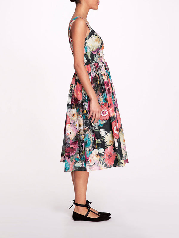 Marchesa Notte Betony Midi Black Multi