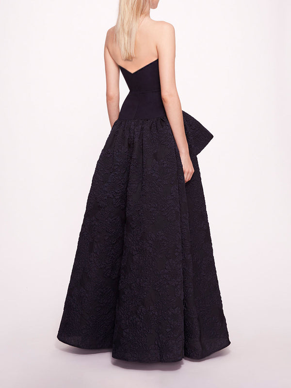 Marchesa Notte Calathea Gown Navy