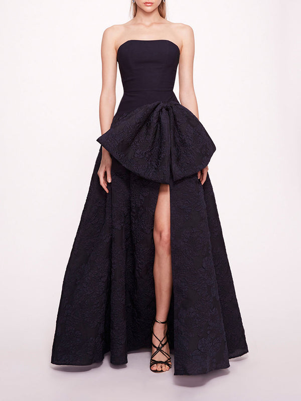 marchesa notte Calathea Gown Navy
