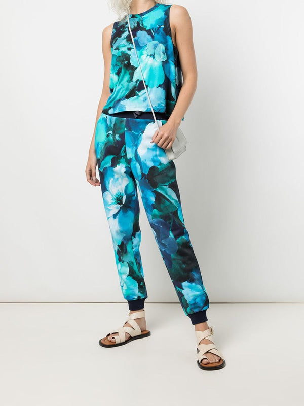 Marchesa Notte Casey Top Printed Navy Multi