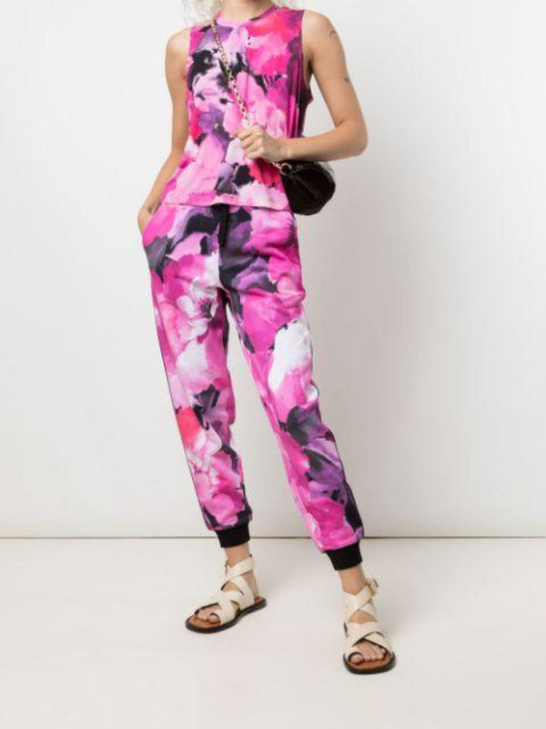 Marchesa Notte Casey Top Printed Raspberry Multi