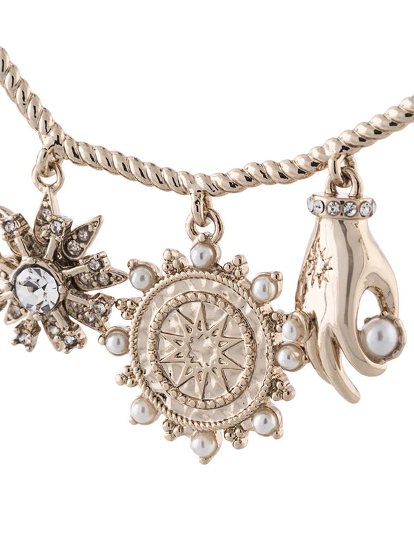 Marchesa Notte Charm Hoop Earrings Gold