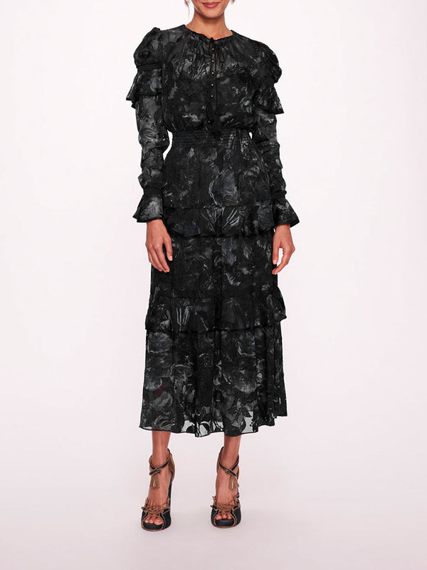 marchesa notte Diantha Dress Black