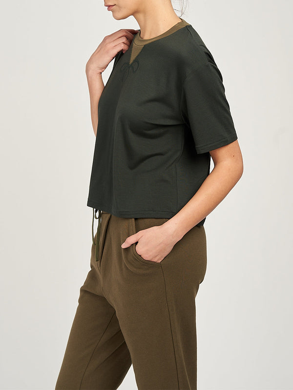 Marchesa Notte Dominique Tee Olive