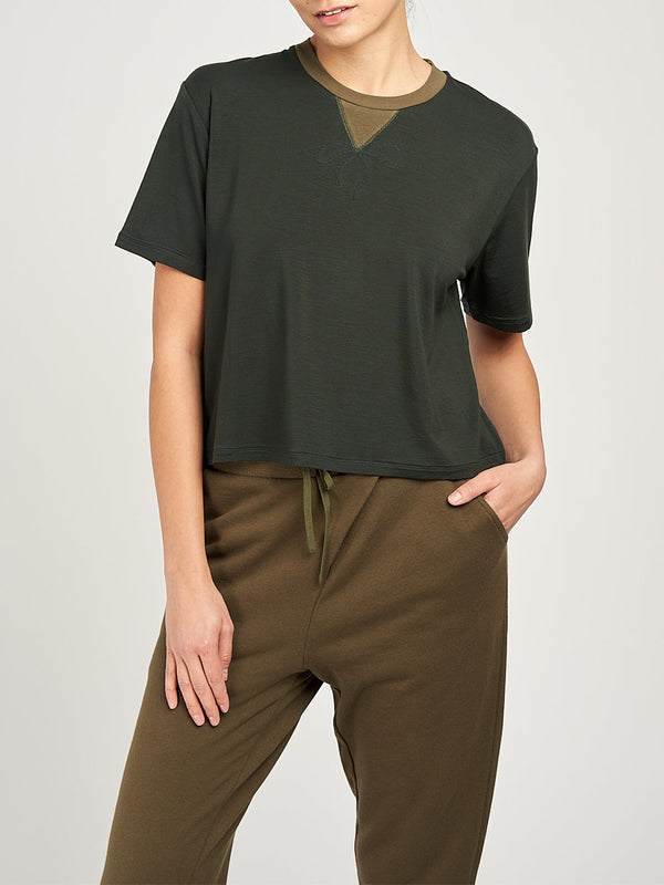 marchesa notte Dominique Tee Olive