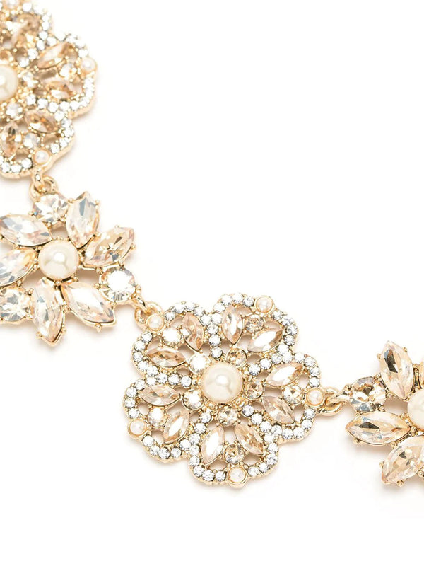 Marchesa Notte Fresh Floral Collar Necklace Gold