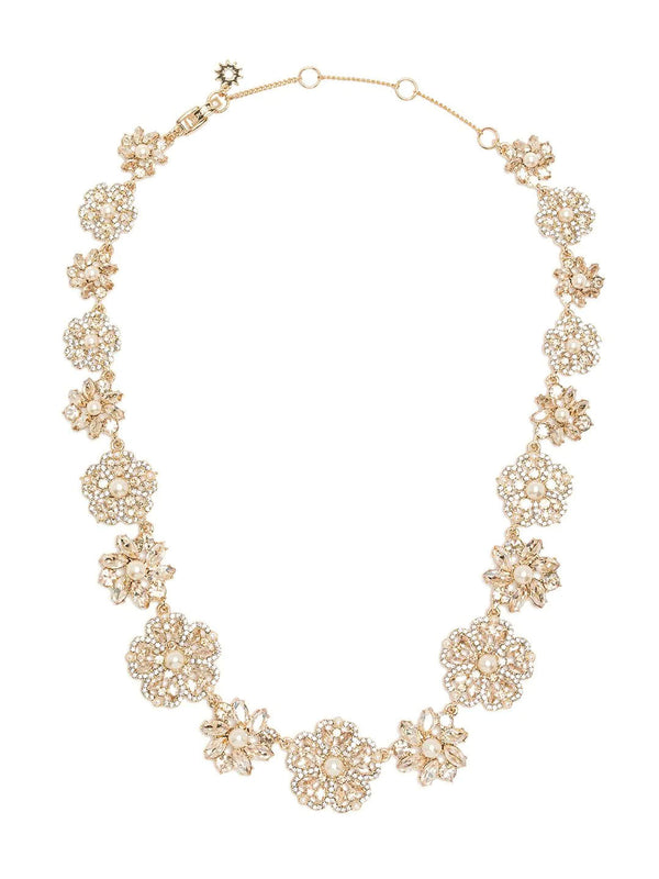 marchesa notte Fresh Floral Collar Necklace Gold
