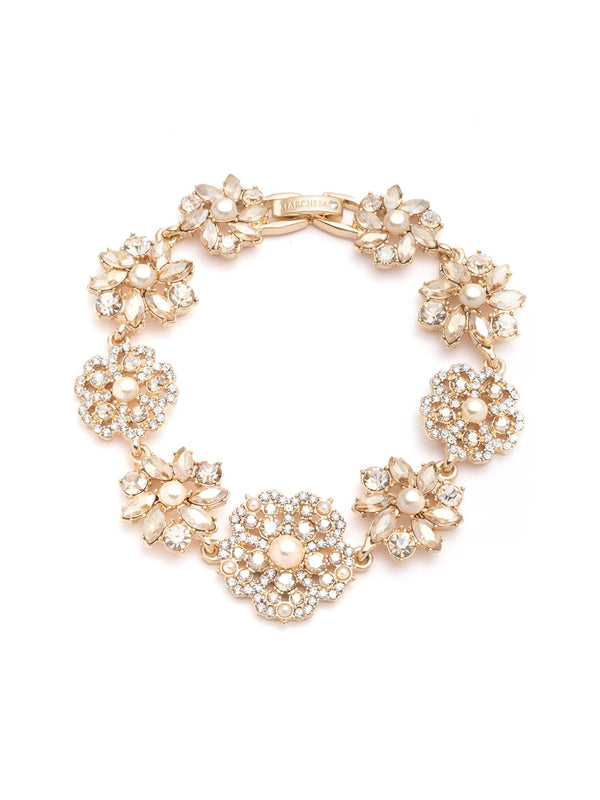 marchesa notte Gold Fresh Floral Bracelet Gold