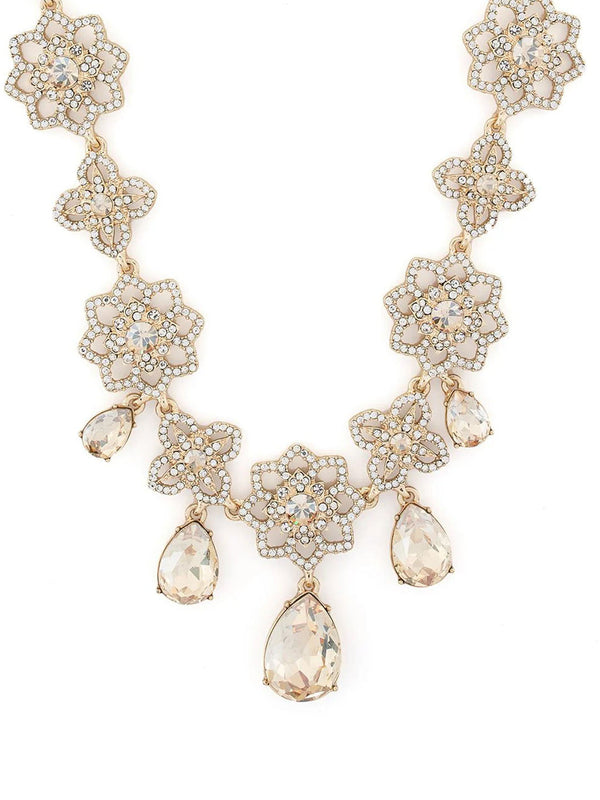 Marchesa Notte Lace Collar Necklace Gold