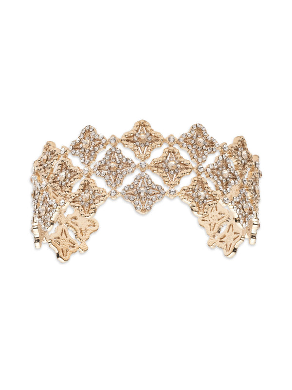 marchesa notte Lace Cuff Bracelet Gold