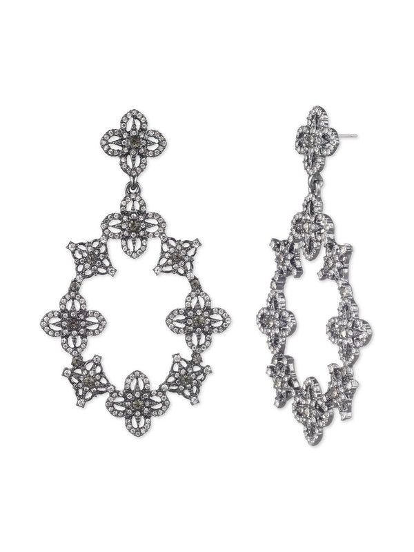 marchesa notte Lace Orbital Earring Black Diamond