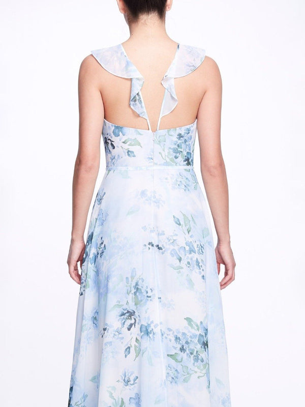 Marchesa Notte Pavia Printed Dusty Blue
