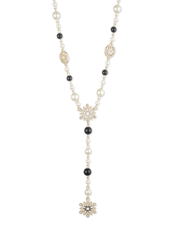 marchesa notte Pearl Y Necklace Black