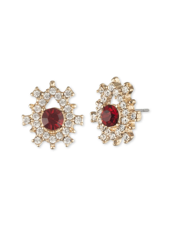marchesa notte Poised Button Earring Red