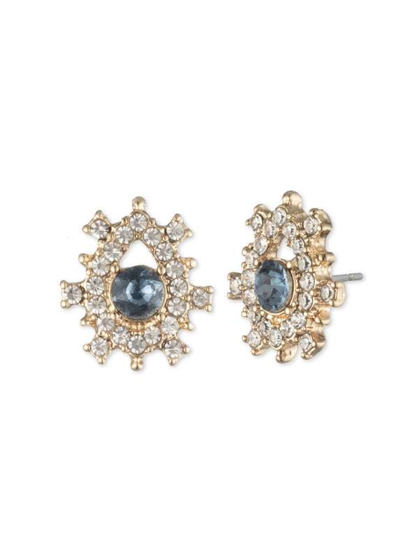 marchesa notte Poised Denim Button Earring Denim