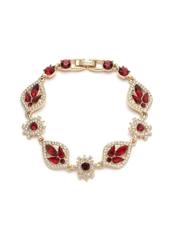 marchesa notte Poised Gold Bracelet Red