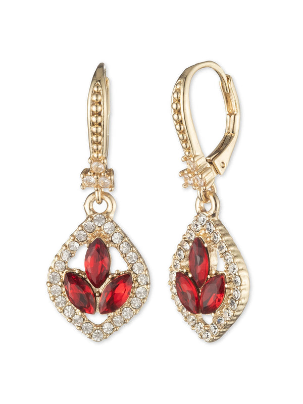 marchesa notte Poised Mini Drop Earring Red