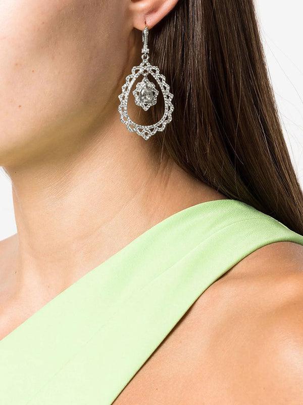 Marchesa Notte Teardrop Chandelier Earring Crystal