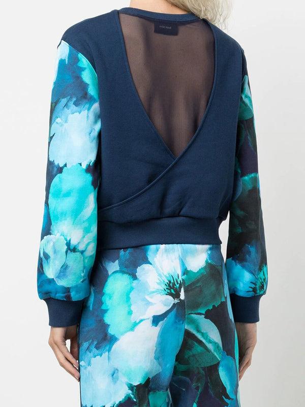 Marchesa Notte Wilma Sweatshirt Printed Navy Multi
